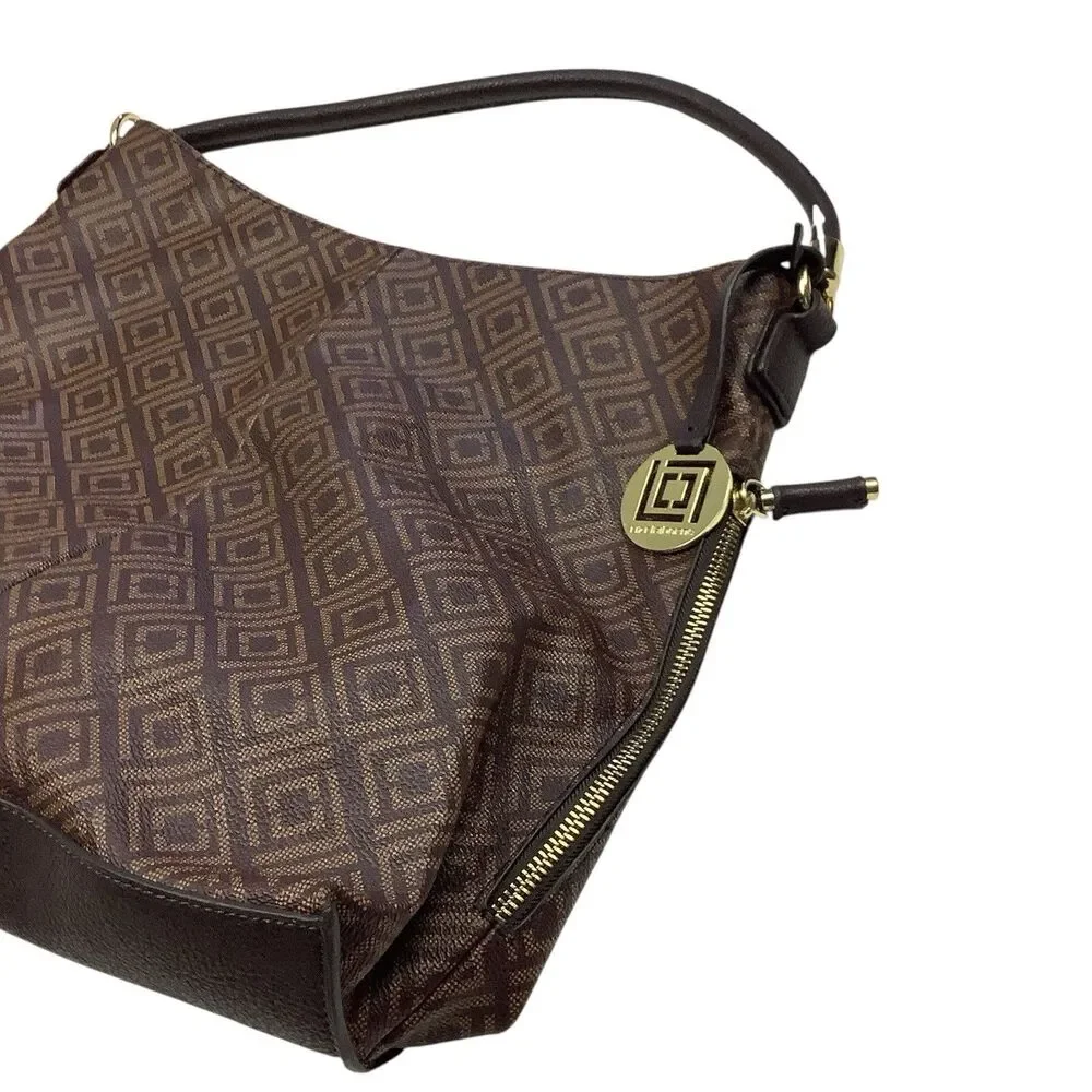 Liz Claiborne Medium Hobo Shoulder Bag Purse Brown Tan Casual Career Classic